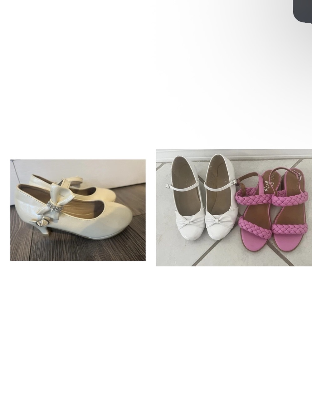Lot 3 big Girls Shoes/sandals  Size 2/3
